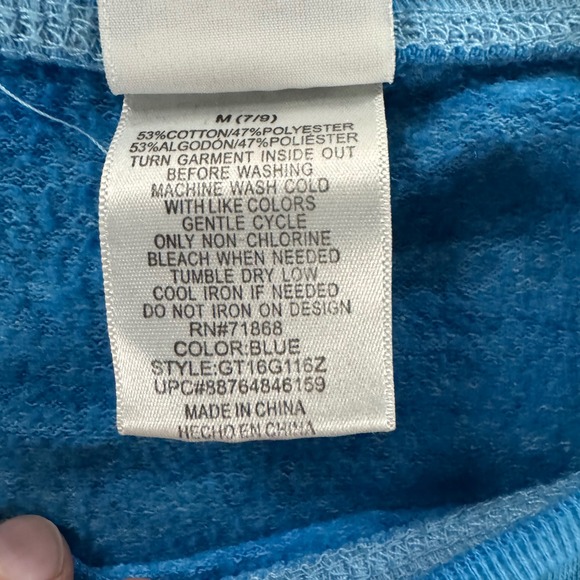 Disney‎ Mickey Mouse Blue Graphic Pullover Sweatshirt Youth Size M (7/9) Winter - Picture 6 of 8